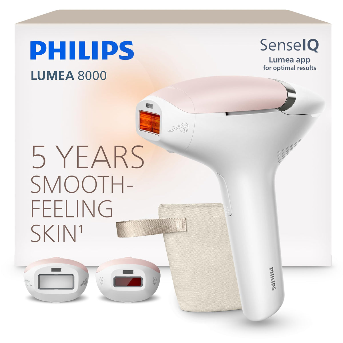 Philips Lumea front view showing ergonomic shape and control benefits