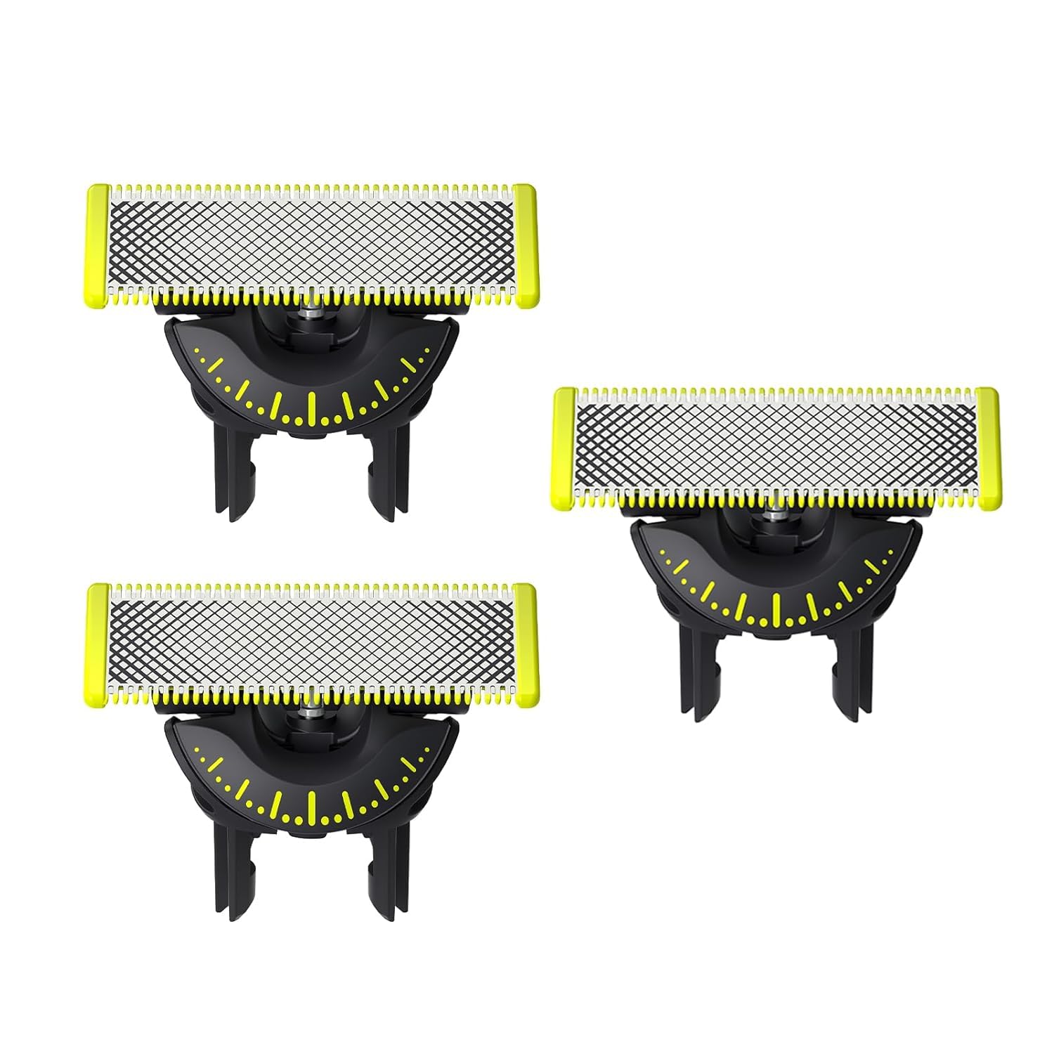 PHILIPS OneBlade front packaging showing the 3-pack and model QP430/60, clear replacement benefit