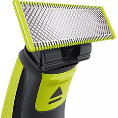 PHILIPS OneBlade blade installed on handle for easy swap and smooth shave