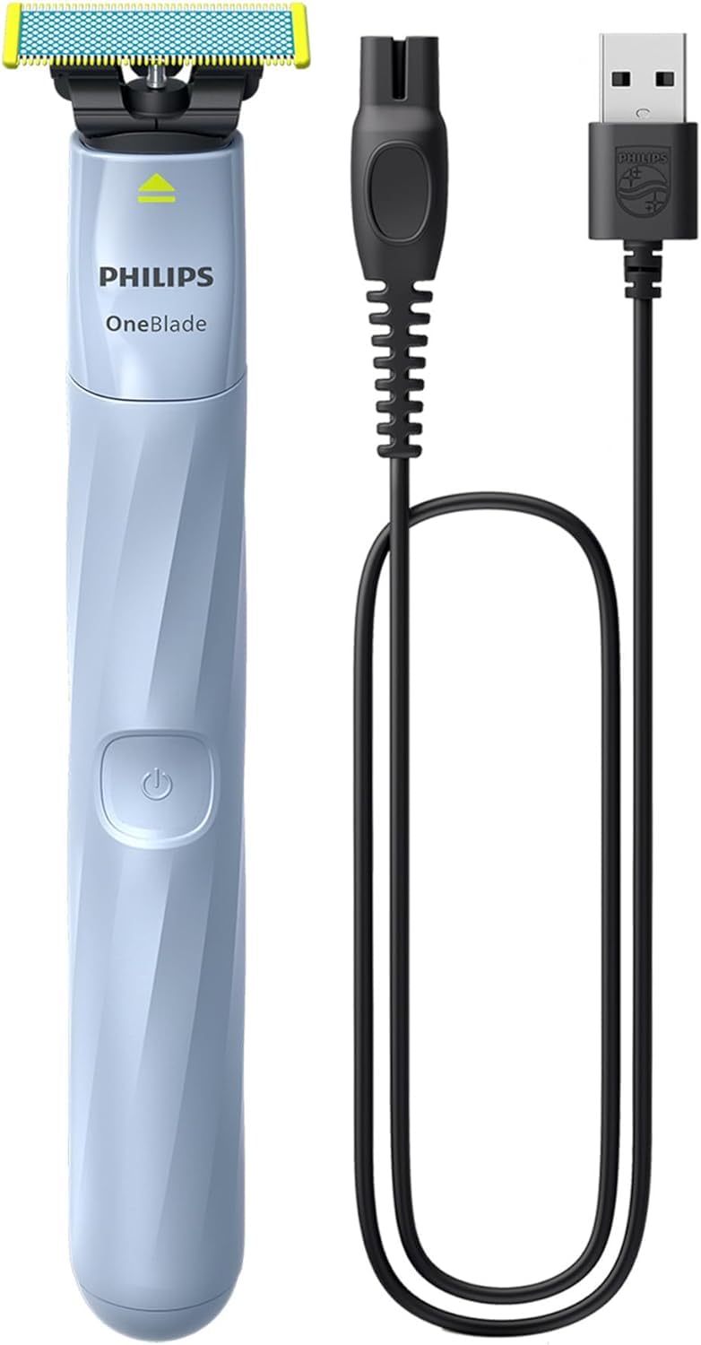 PHILIPS OneBlade box contents including blade and USB cable for complete starter kit convenience