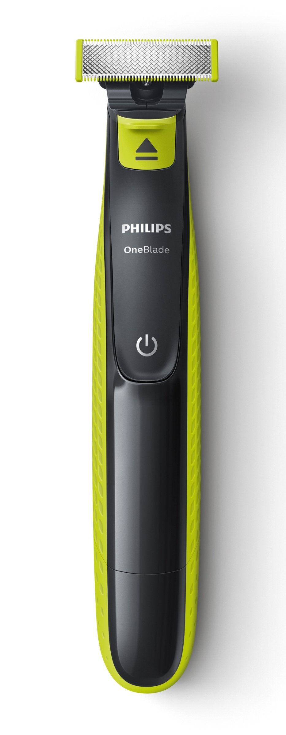 Philips OneBlade QP2520 charging port detail emphasizing battery convenience for travel