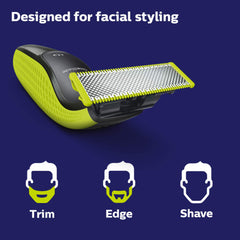 Philips OneBlade QP2520 with comb attachment illustrating length control for consistent trims