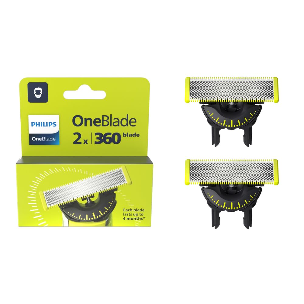 PHILIPS OneBlade X2 360 front view showing cartridge restore performance