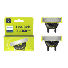PHILIPS OneBlade X2 360 front view showing cartridge restore performance