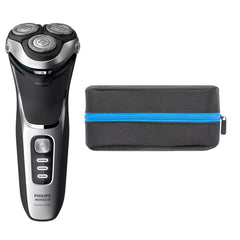 PHILIPS shaver front view showing ergonomic handle and design benefit quick grip