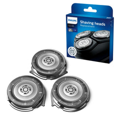 PHILIPS SH30 front packaging showing three replacement heads and compatibility