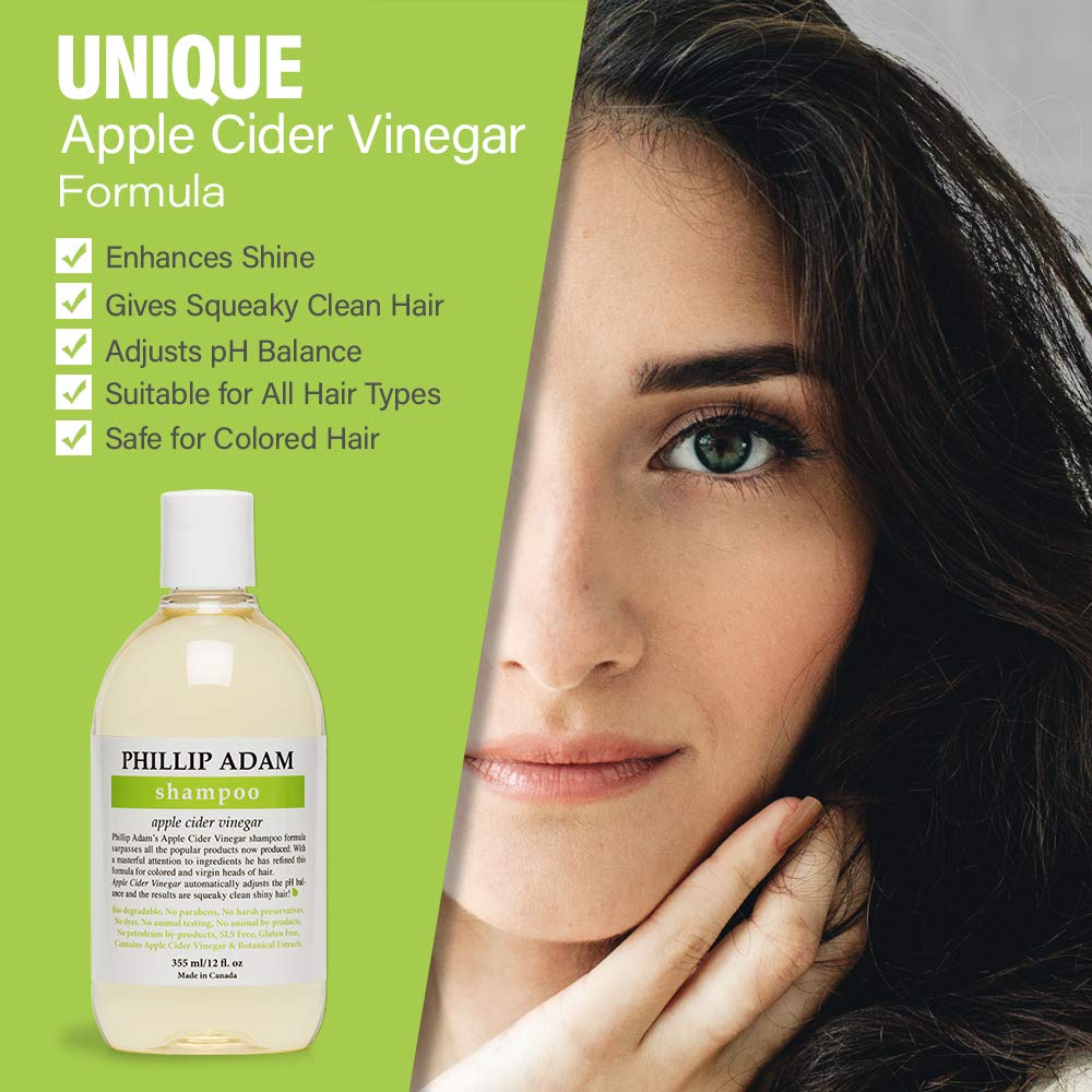 Phillip Adam close-up label highlighting natural ingredients and safety claims