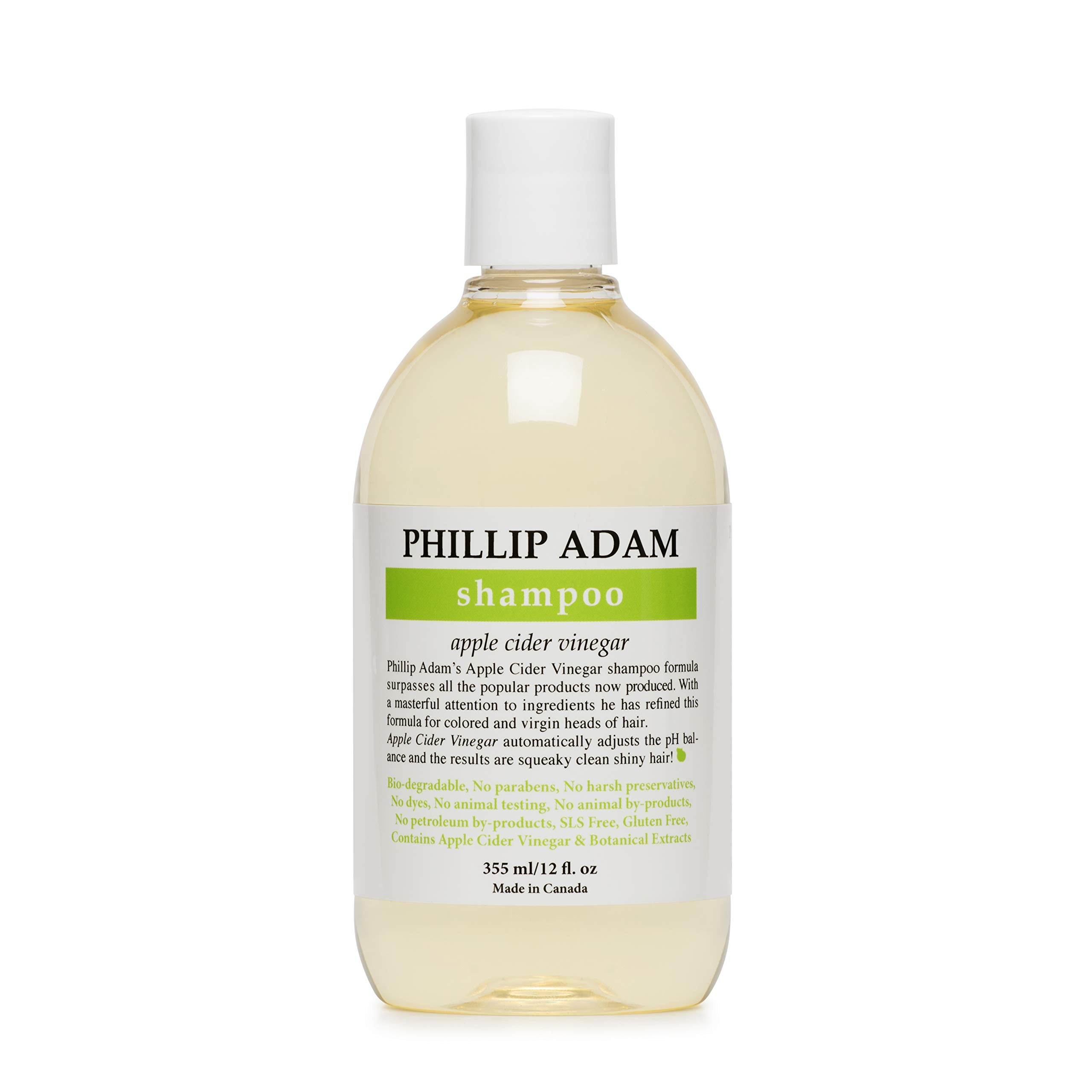 Phillip Adam front label 12oz bottle showing product benefits and clean design