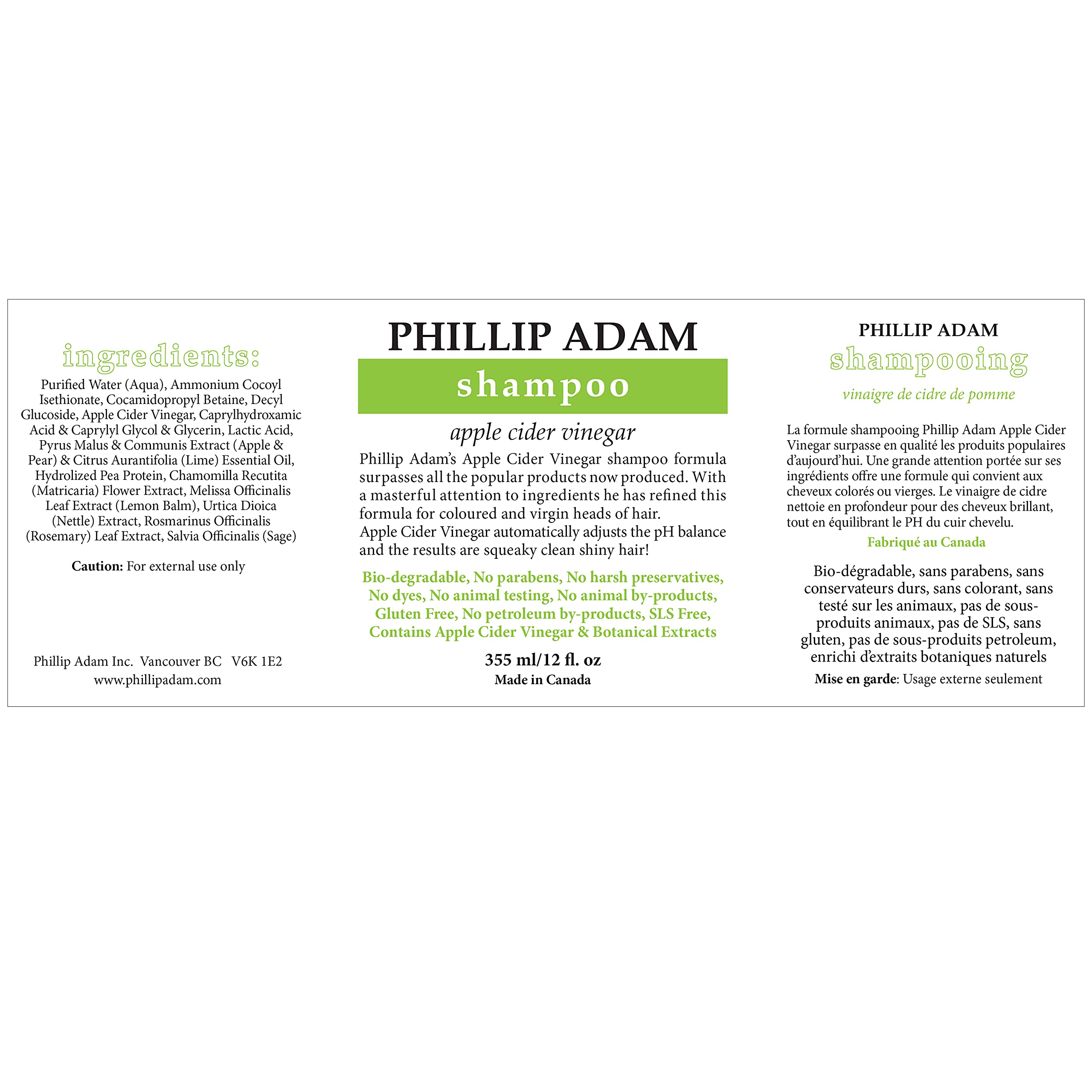 Phillip Adam shampoo texture pouring from bottle to show creamy lathering action