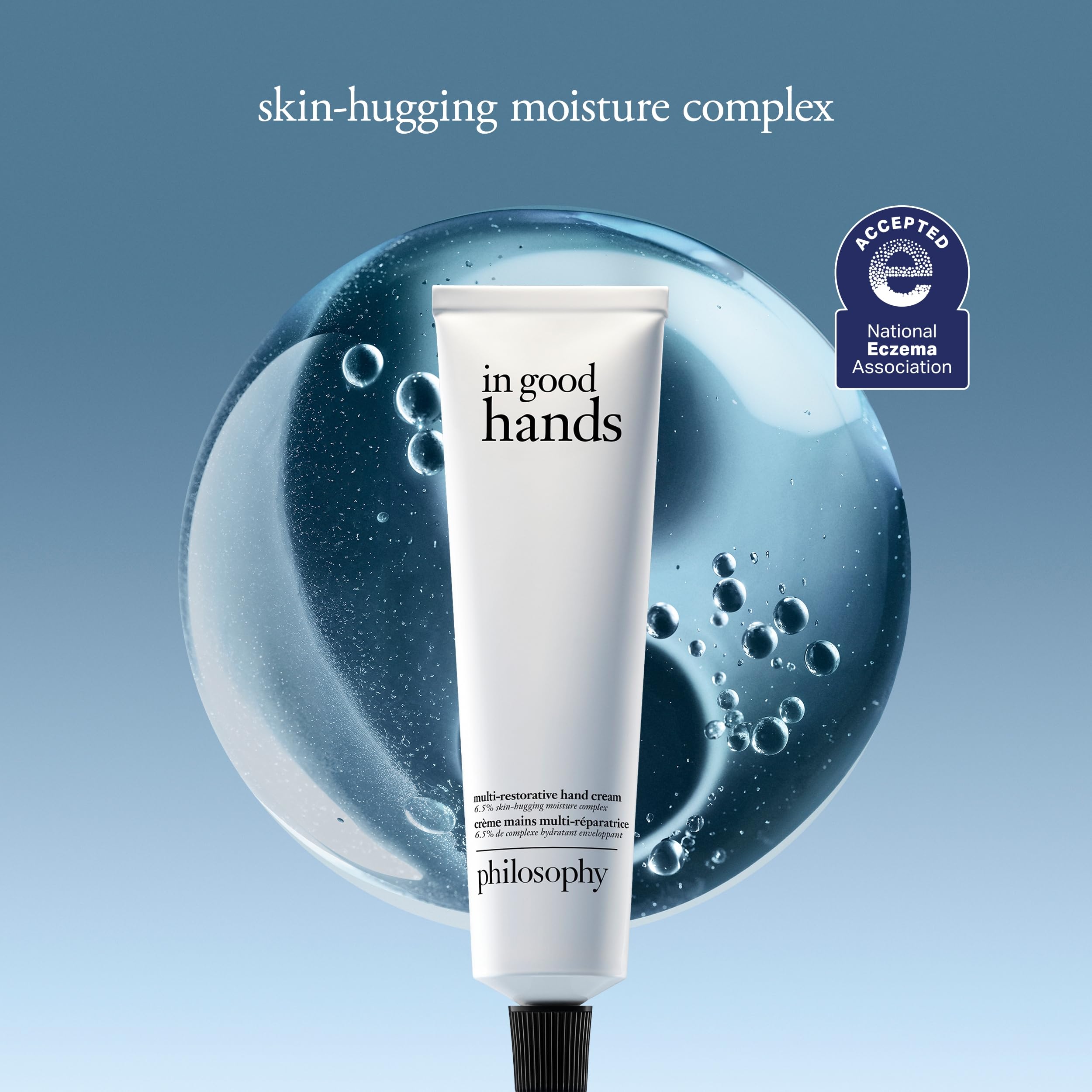philosophy cream texture close-up highlighting satiny, fast-absorbing finish