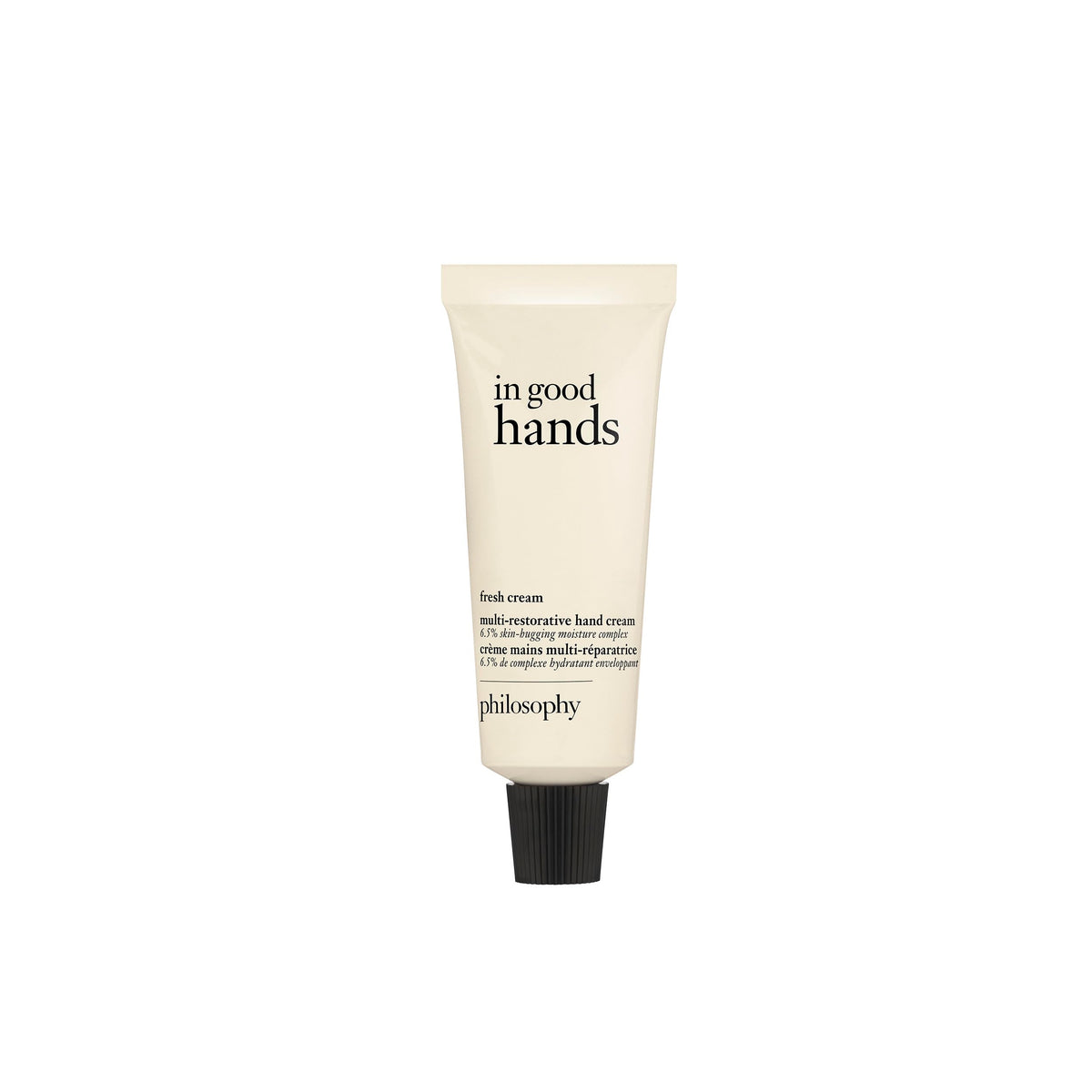 philosophy hand cream front tube showing compact size and quick hydration
