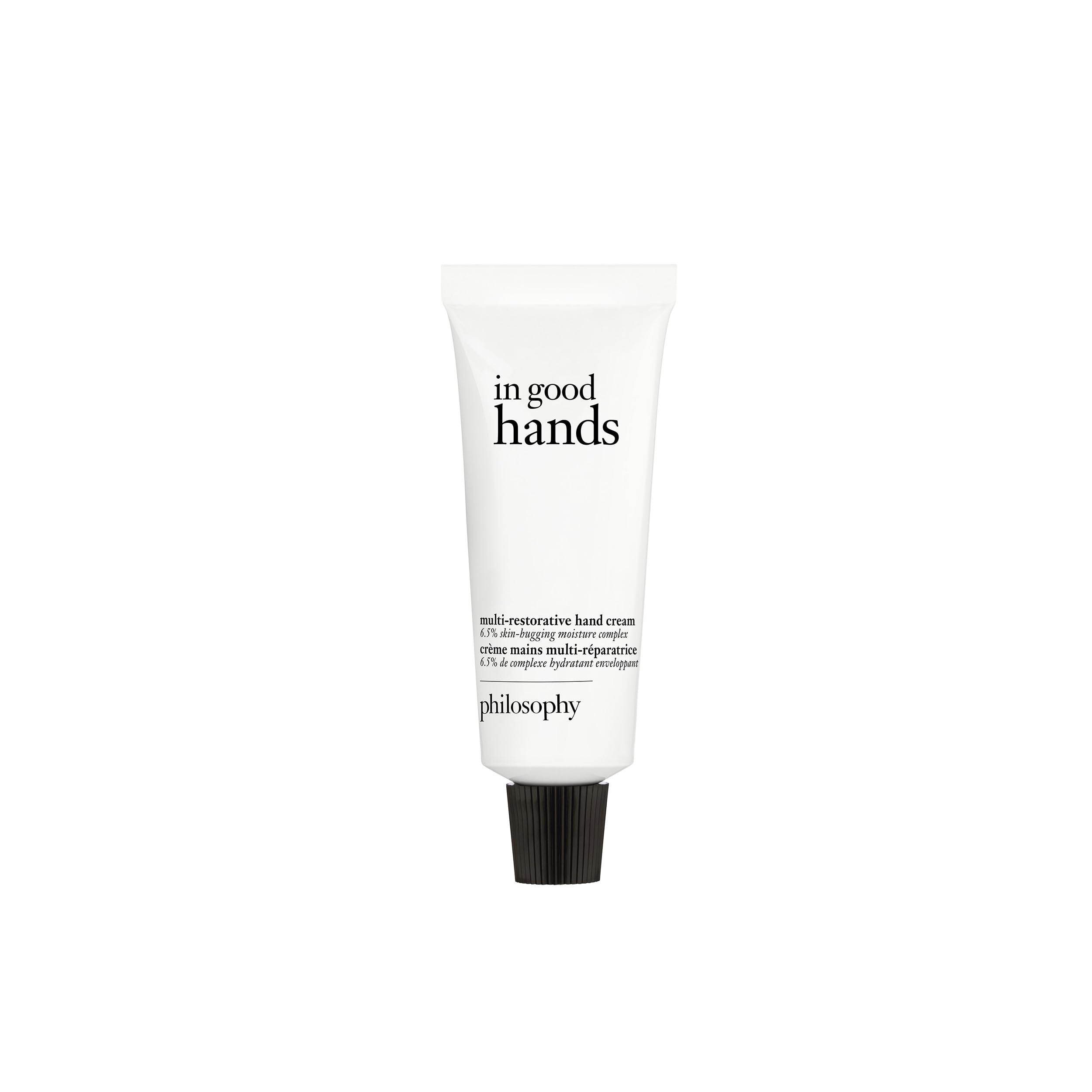 philosophy front tube showing product and easy-to-carry size benefit