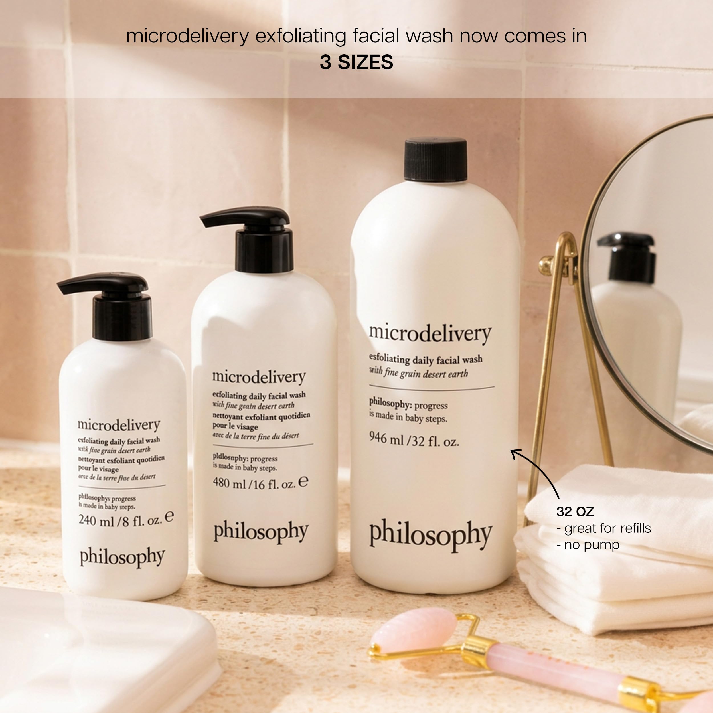 philosophy ingredient label detail emphasizing key actives and transparency