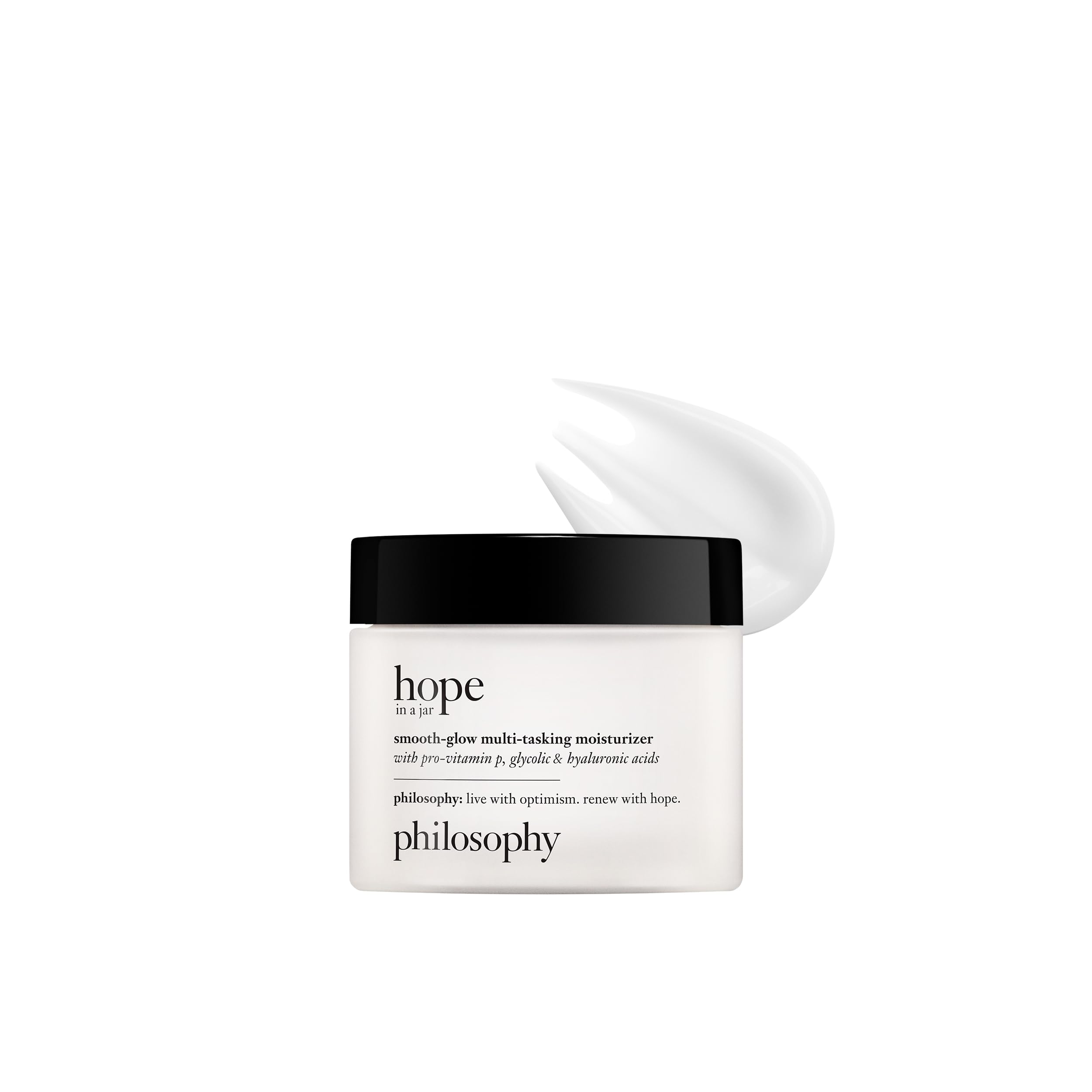 philosophy front jar packaging showing product name and travel-friendly size benefit