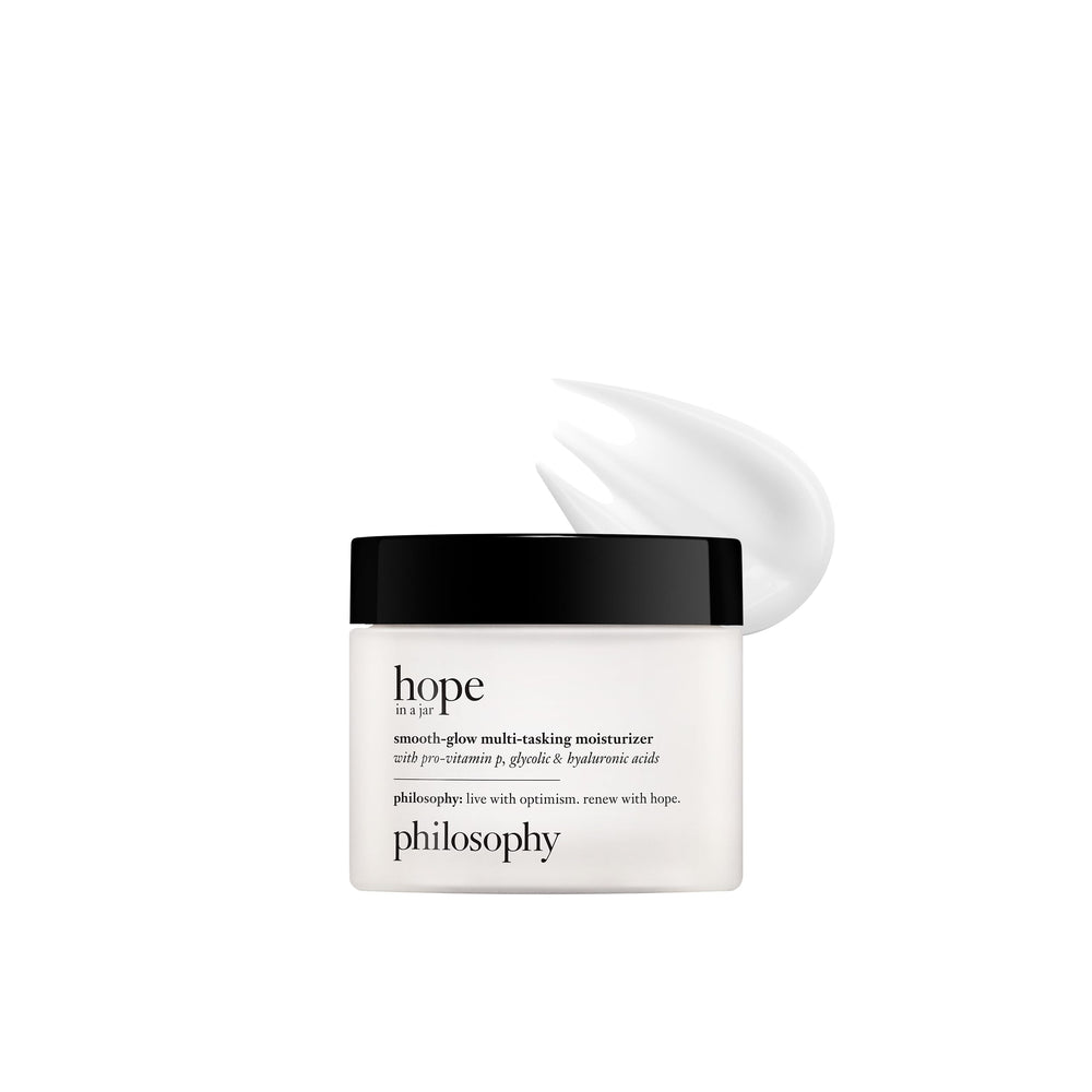 philosophy front jar packaging showing product name and travel-friendly size benefit