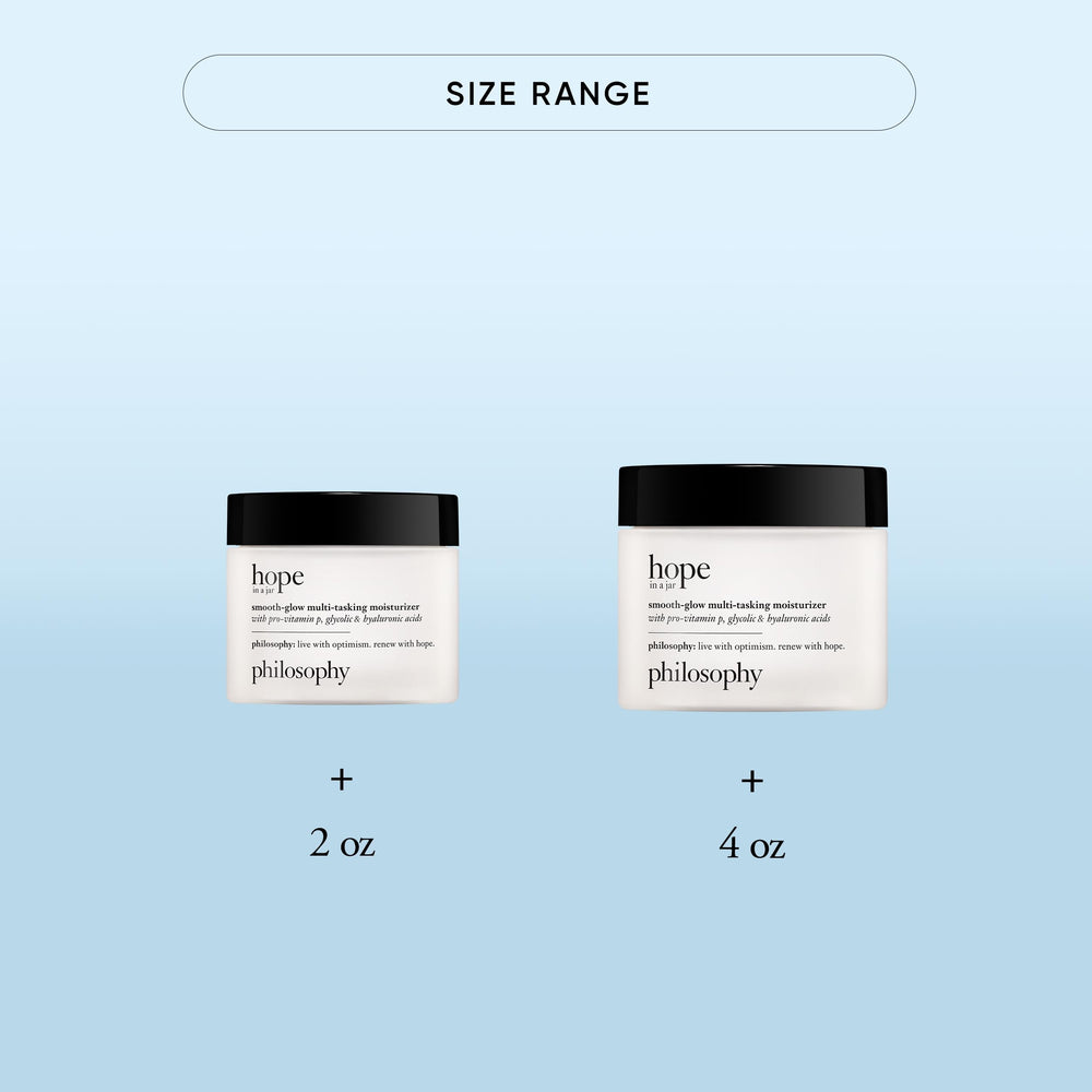philosophy open jar with cream illustrating rich hydration and non-greasy feel