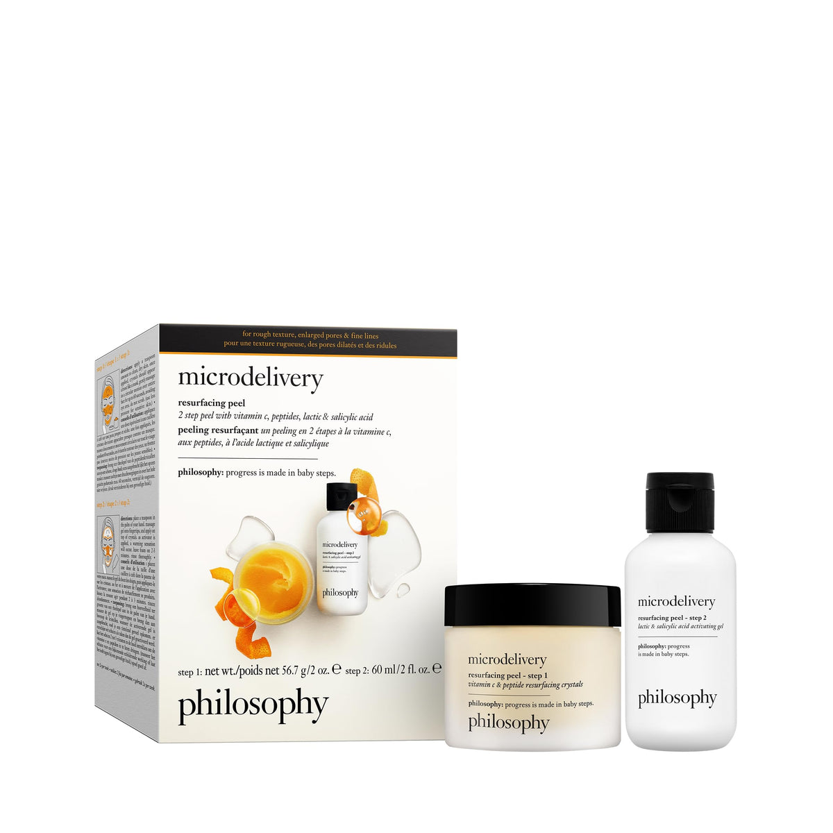 philosophy kit front packaging showing both step 1 and step 2 for clear identification and convenience