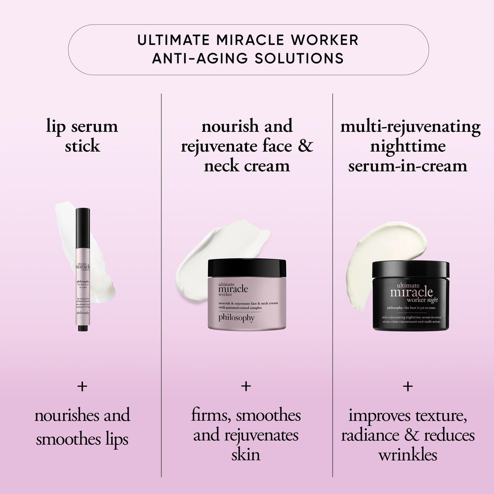 philosophy label detail with ingredient emphasis and product benefit