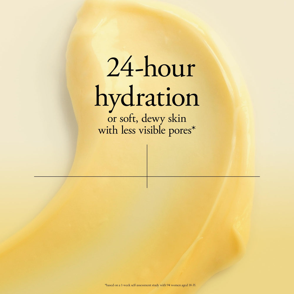 philosophy hand applying moisturizer illustrating smooth application and hydrated look benefit