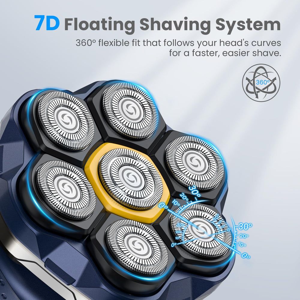 Phisco 7D floating blade detail demonstrating contour-following for closer shave