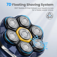 Phisco 7D floating blade detail demonstrating contour-following for closer shave