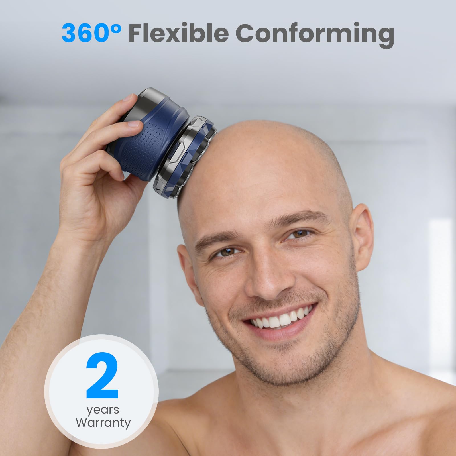 Phisco ergonomic handle angle highlighting comfortable grip for steady control