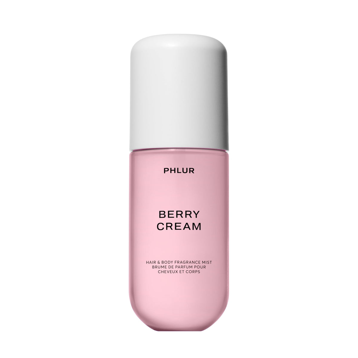 PHLUR front bottle view showing label and elegant packaging for daily use