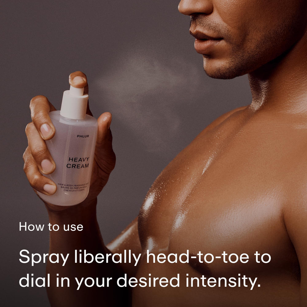 PHLUR used as hair perfume showing soft fragrance finish on hair