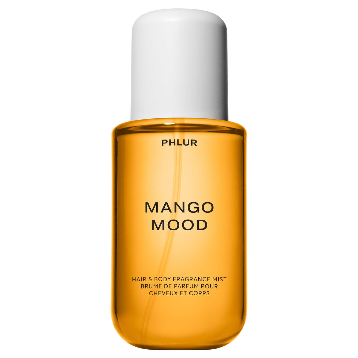 PHLUR Mango Mood front bottle showing tropical packaging and travel-friendly size