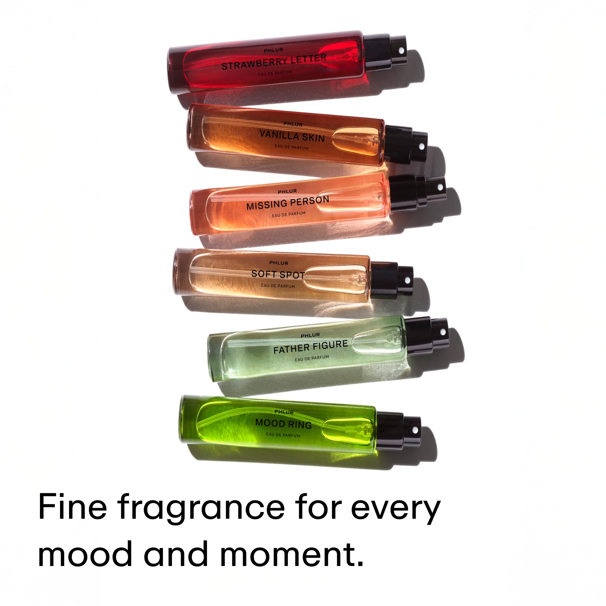 PHLUR bottle tucked in a handbag illustrating on-the-go convenience