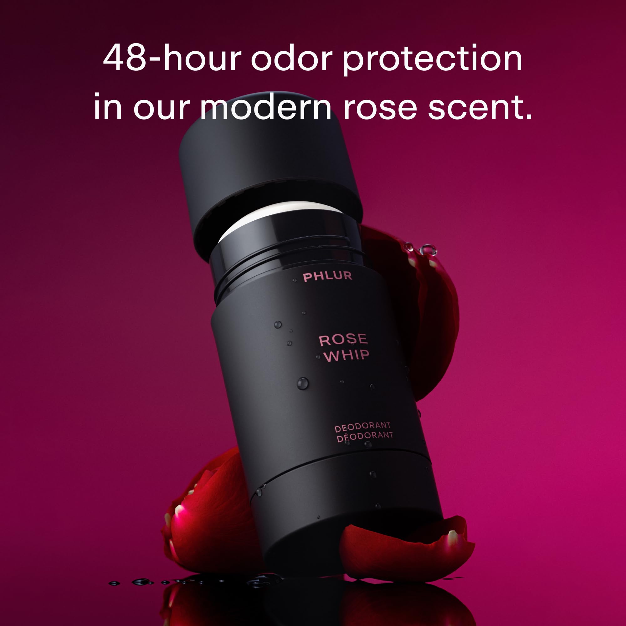PHLUR open twist-up stick visible solid deodorant for easy application