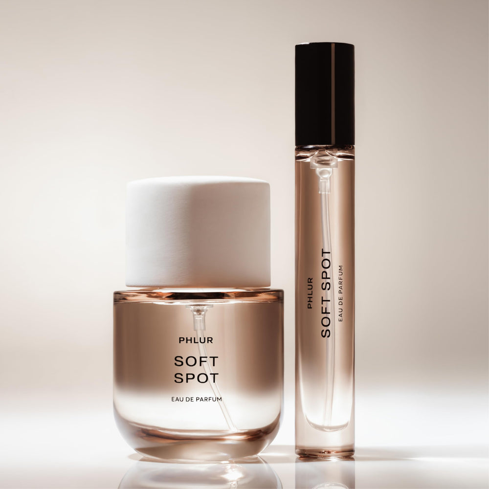 PHLUR fragrance on wrist illustrating skin-like warmth and subtlety