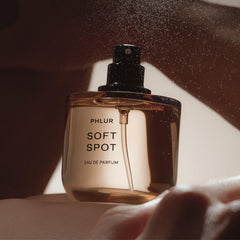 PHLUR fine mist spray in motion demonstrating controlled application
