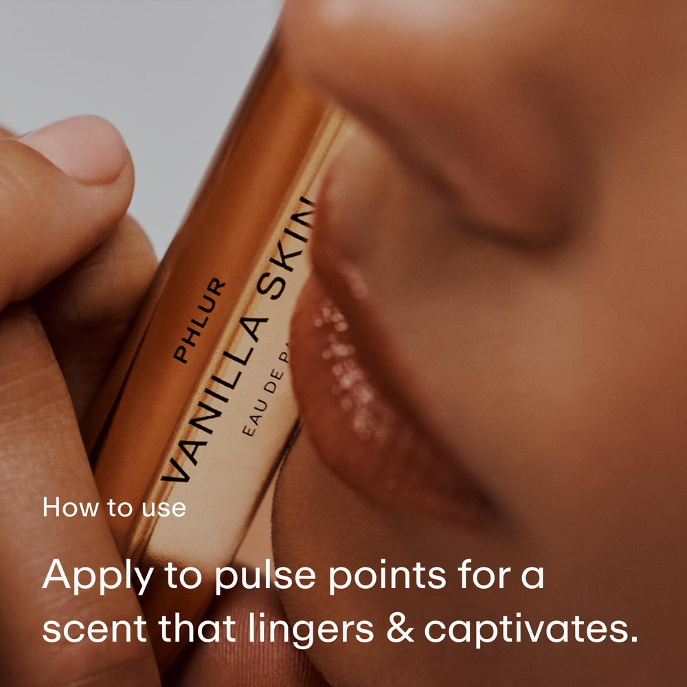PHLUR atomizer texture and nozzle detail showing precision spray and easy control benefit measured use