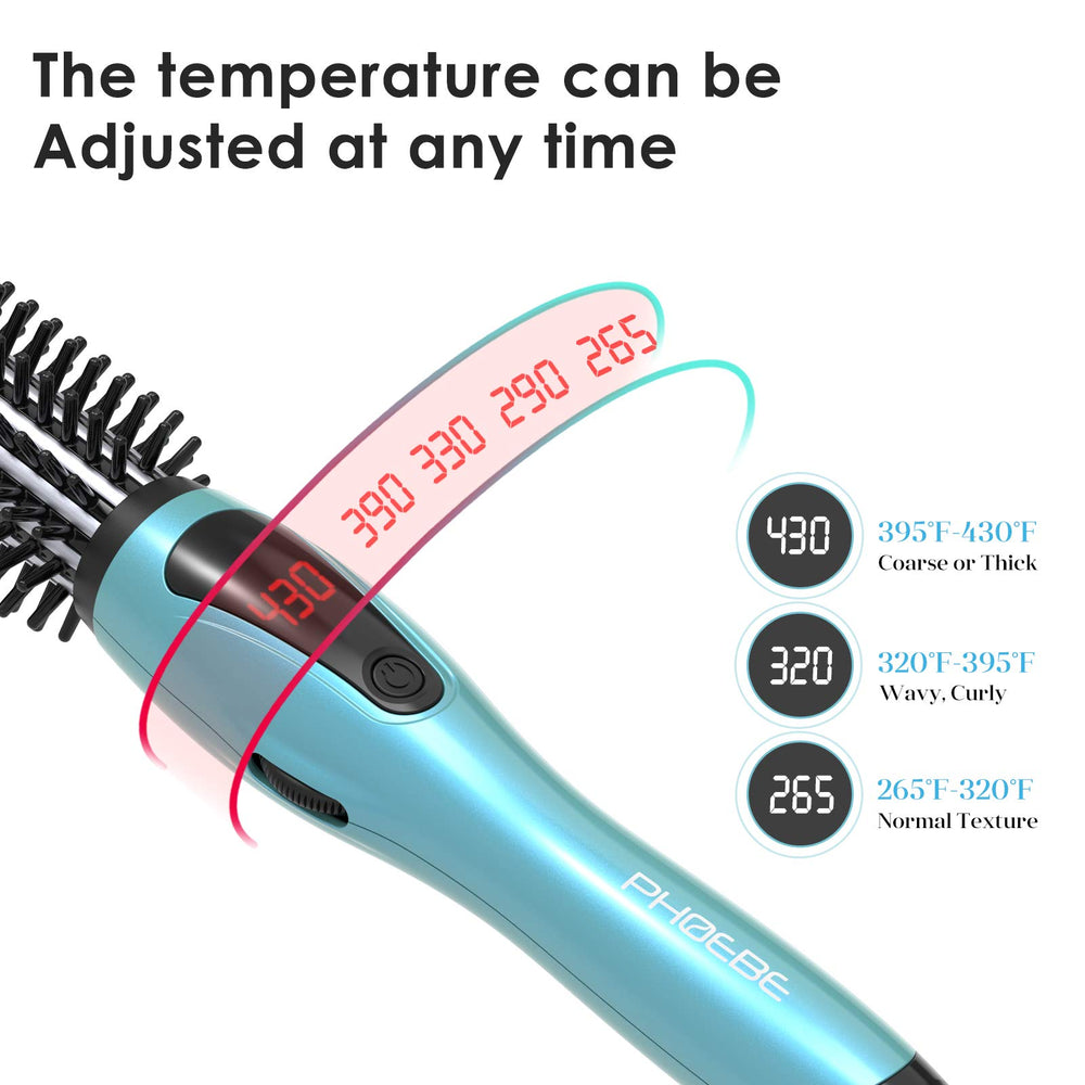 PHOEBE LED display and buttons showing temperature control for precision