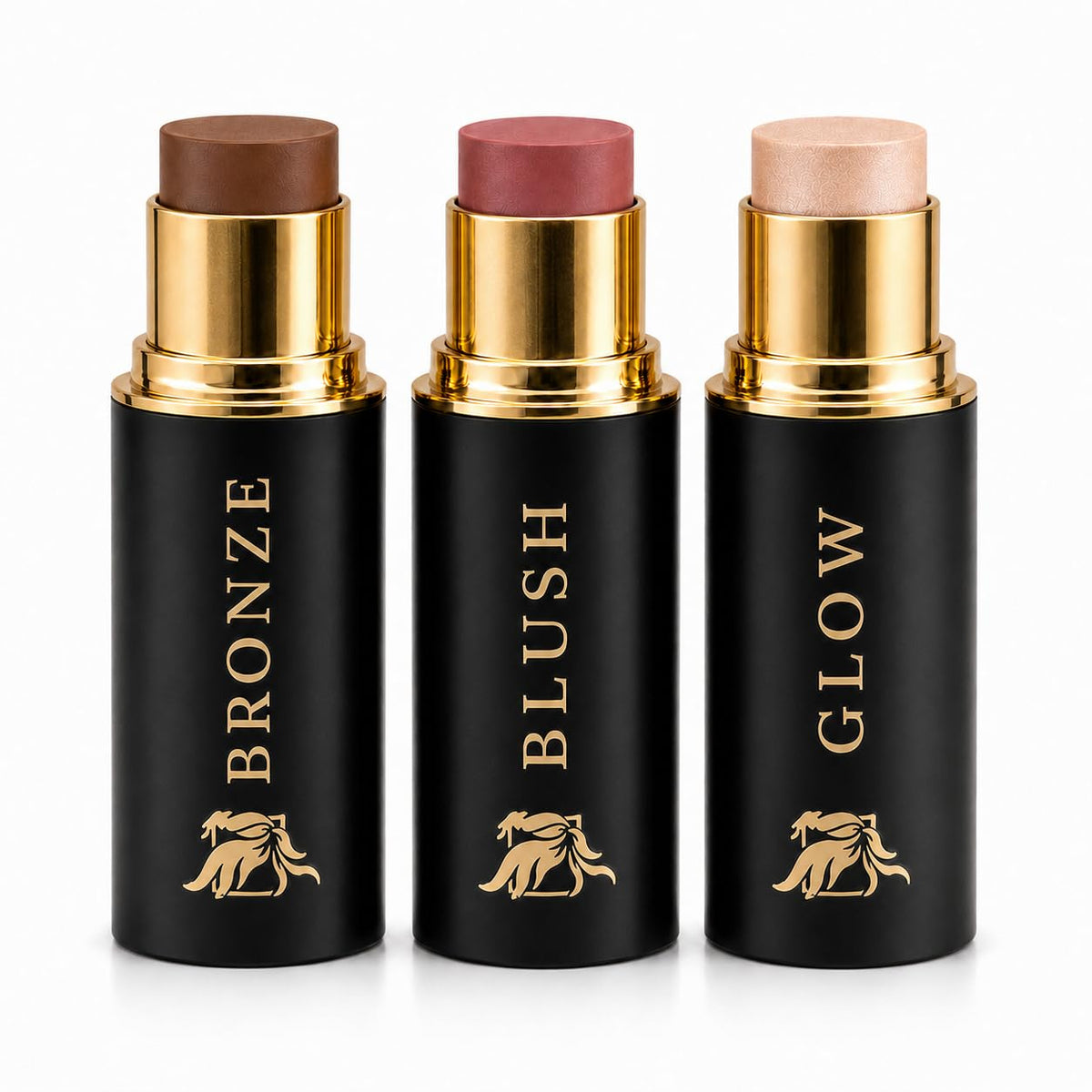 Phoenix Beauty front packaging showing trio in elegant case and travel convenience