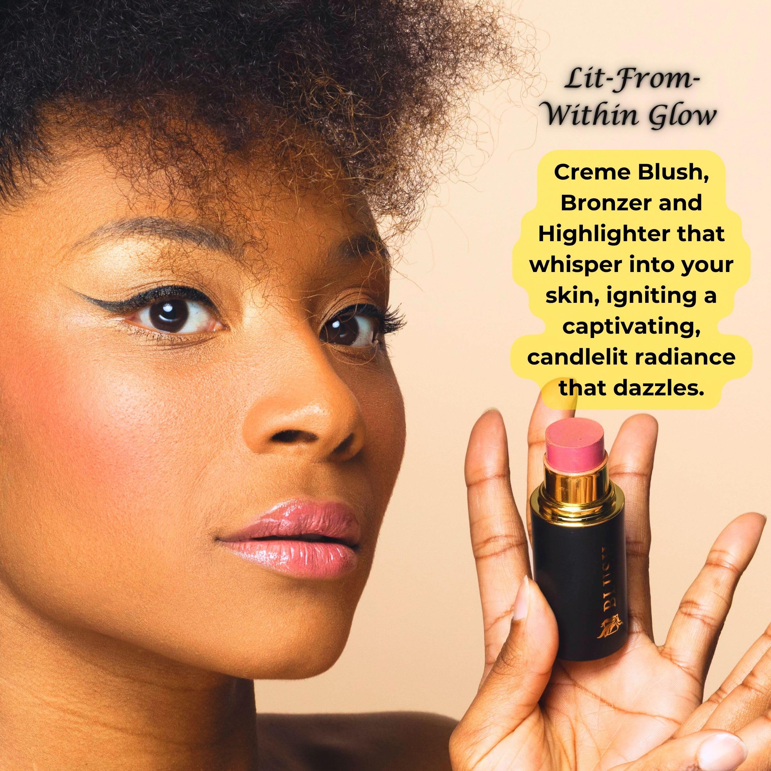 Phoenix Beauty label close-up listing hyaluronic acid and vitamin E skin benefits