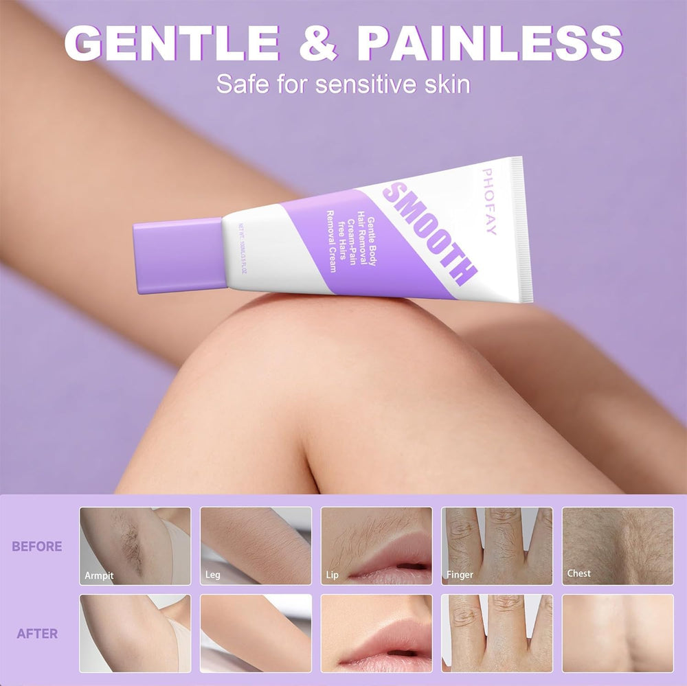 PHOFAY underarm application demonstrating calming, irritation-free feel