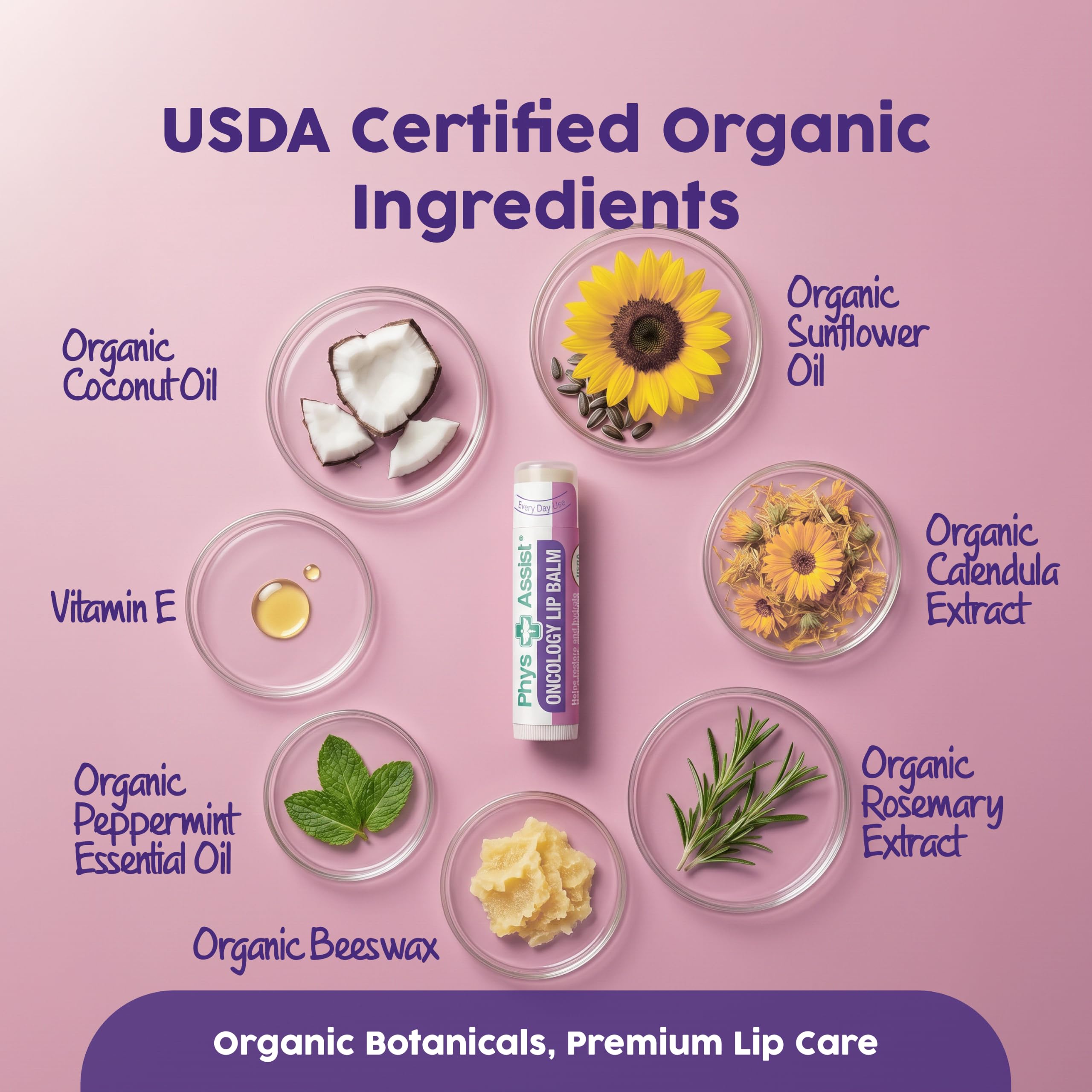 PhysAssist calendula and rosemary botanicals showing soothing, natural extracts