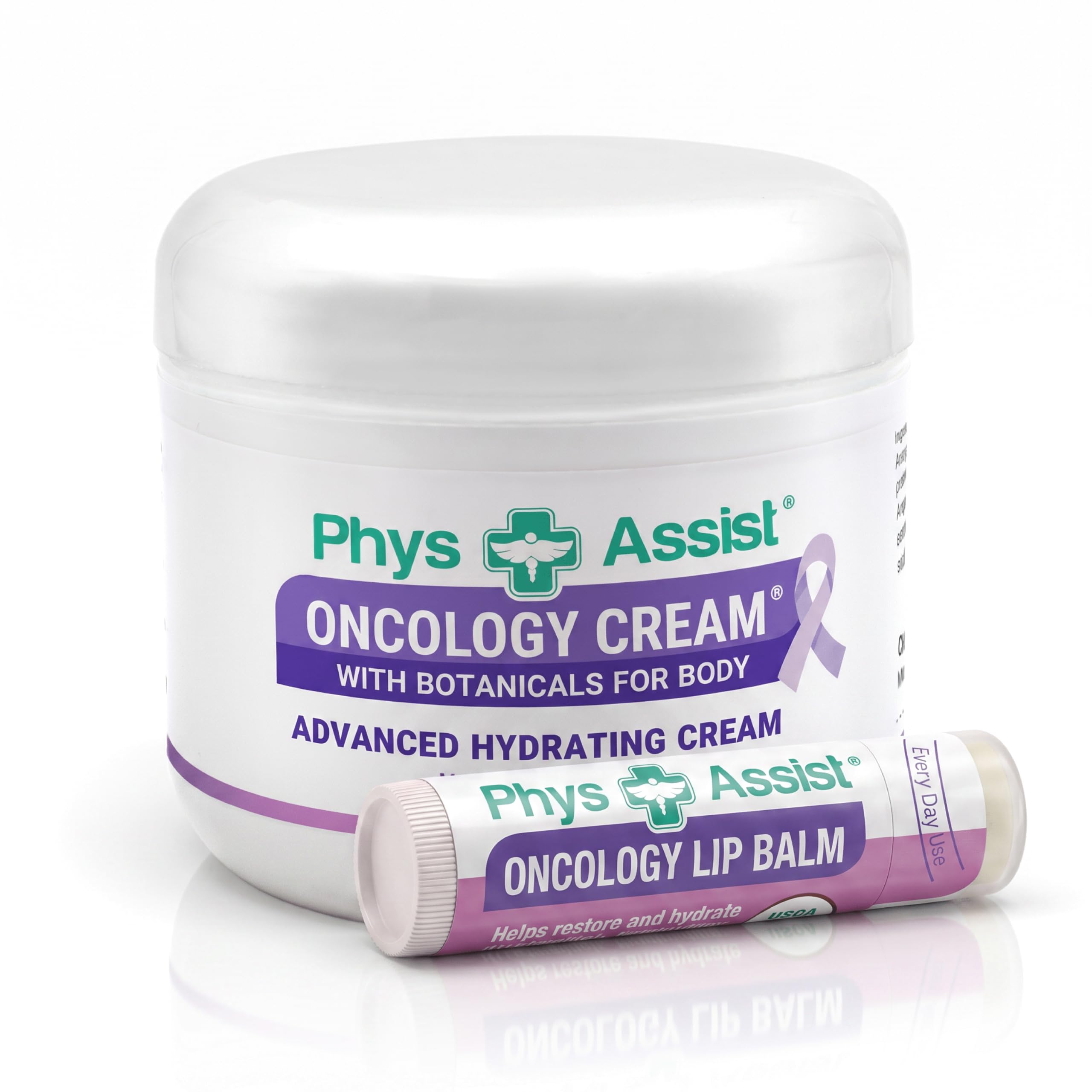 PhysAssist front packaging showing jar and lip balm for soothing relief