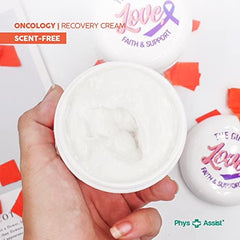 PhysAssist cream in hand for size comparison and easy portability benefit