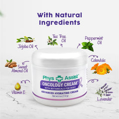 PhysAssist cream being applied to a hand demonstrating gentle hydration benefits