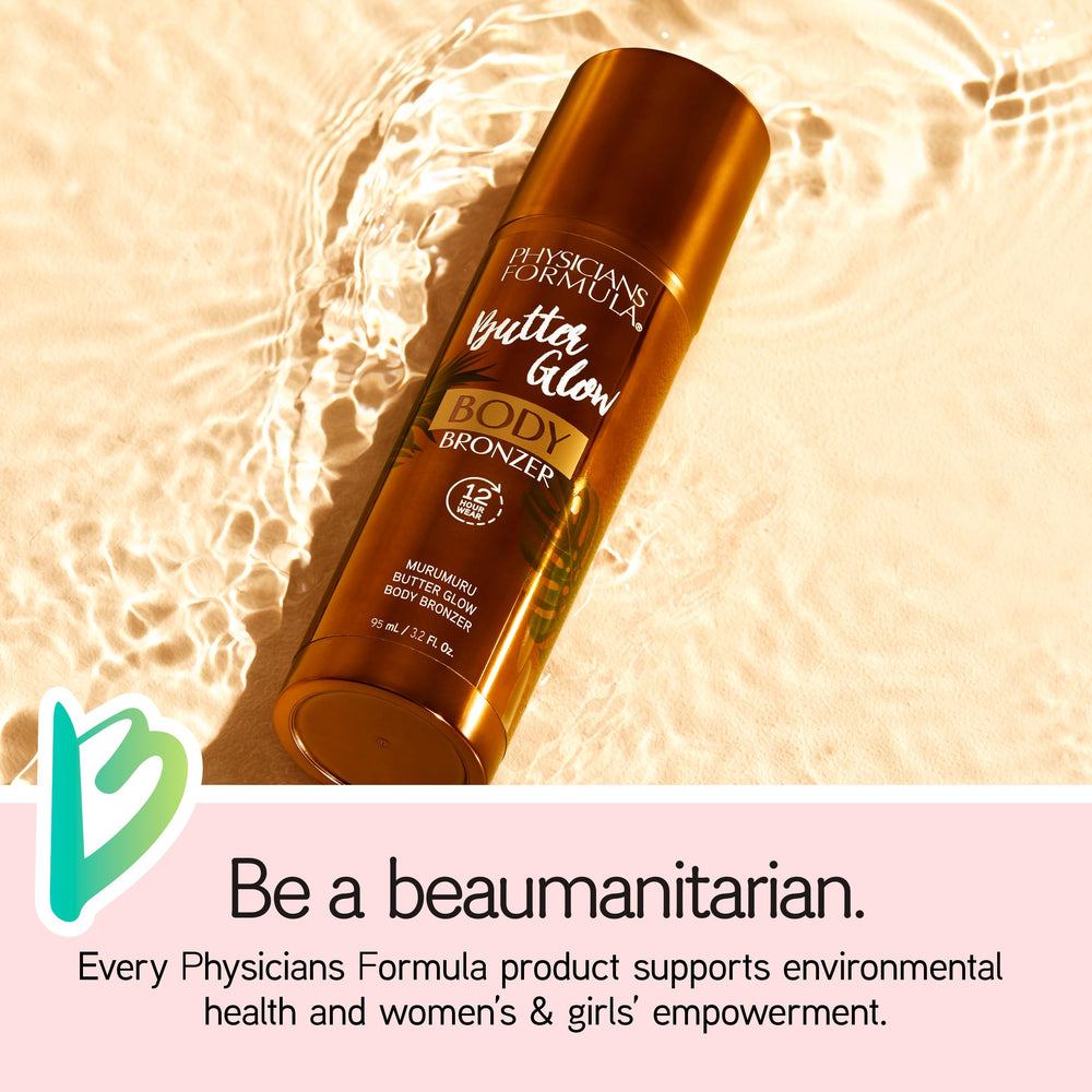 Physicians Formula lifestyle model with bronzed glow for all-day confidence
