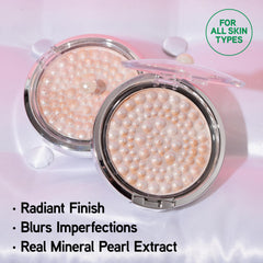 Physicians Formula open pan showing multicolored pearls for even radiance