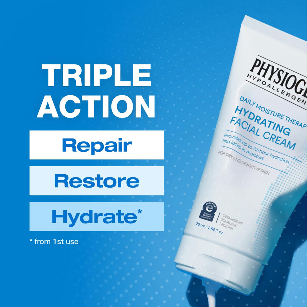 PHYSIOGEL back label with ingredients and clinical information benefit