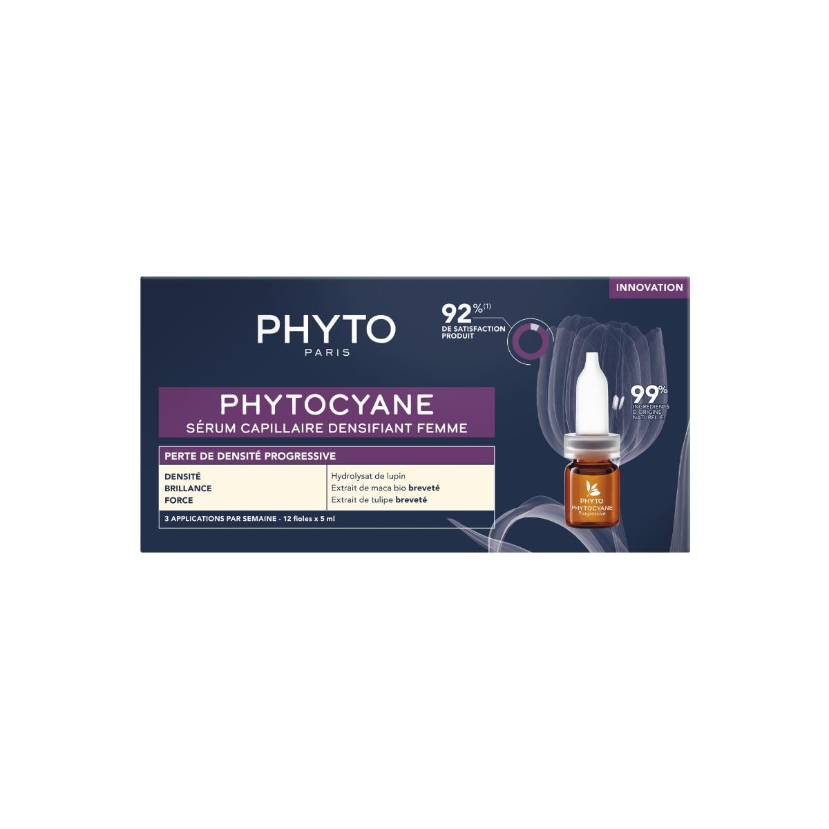 PHYTO twelve single-use vials neatly arranged to show one-month supply convenience