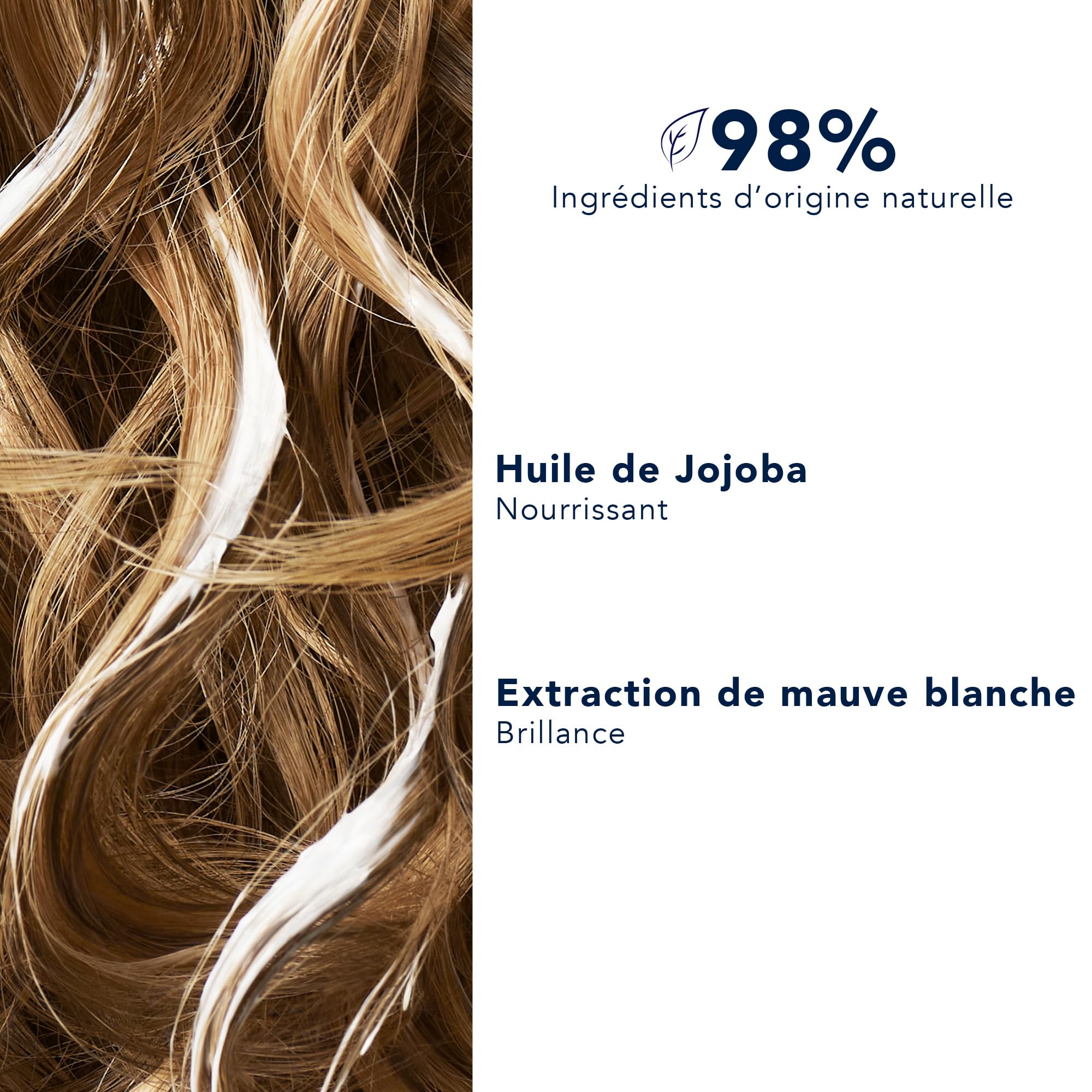 PHYTO conditioner being applied to wet hair for easier detangling and smoother strands