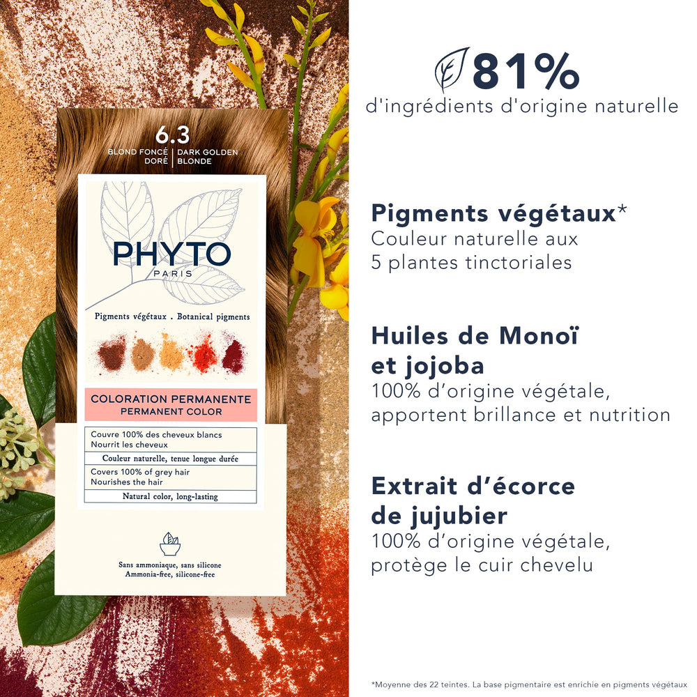 PHYTO developer bottle displayed to show controlled mixing and lift