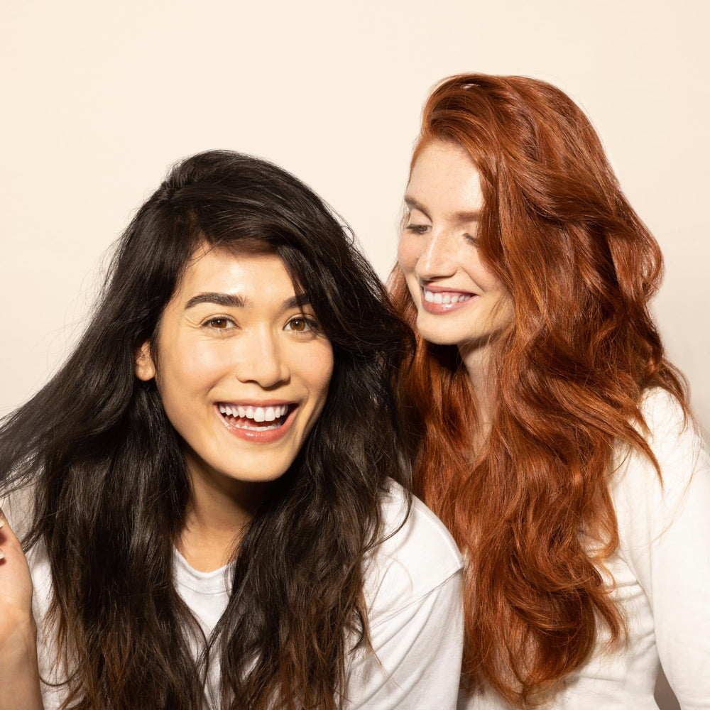 PHYTO staged in a salon-style setting showcasing professional finish and shine