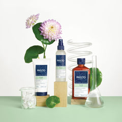 PHYTO volume bottle beside measuring scale showing 8.45 fl oz size clarity
